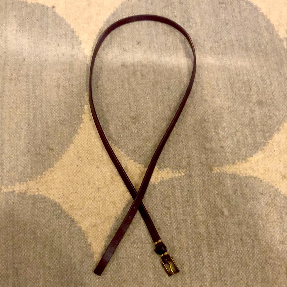 Plum/aubergine skinny belt